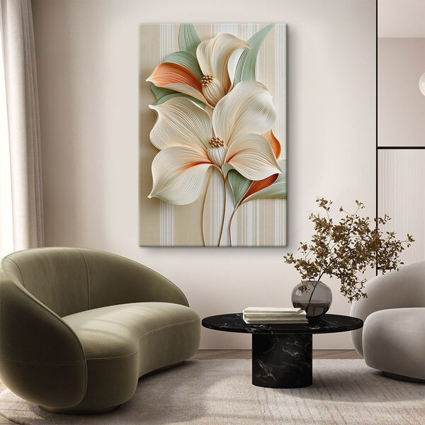 Beautiful floral design with soft colors