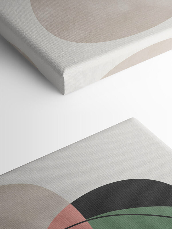 Colorful art piece with circles and lines Colorful art piece with circles and lines