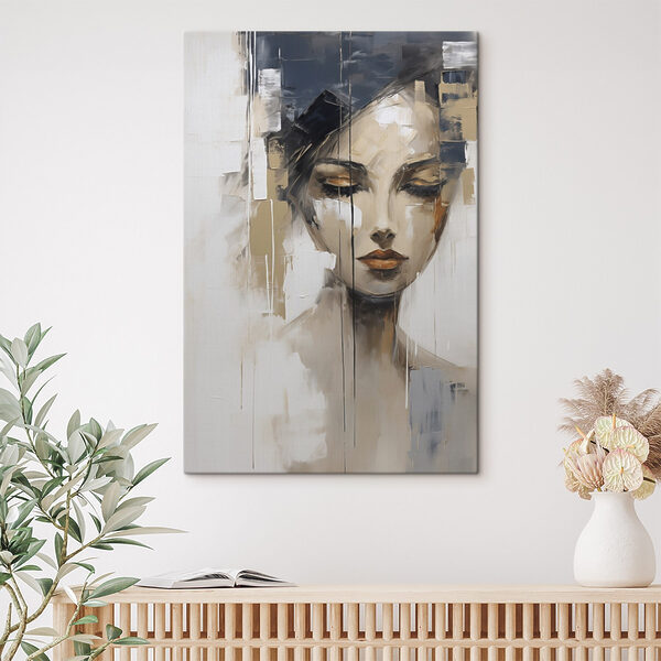 Painting of a woman's face