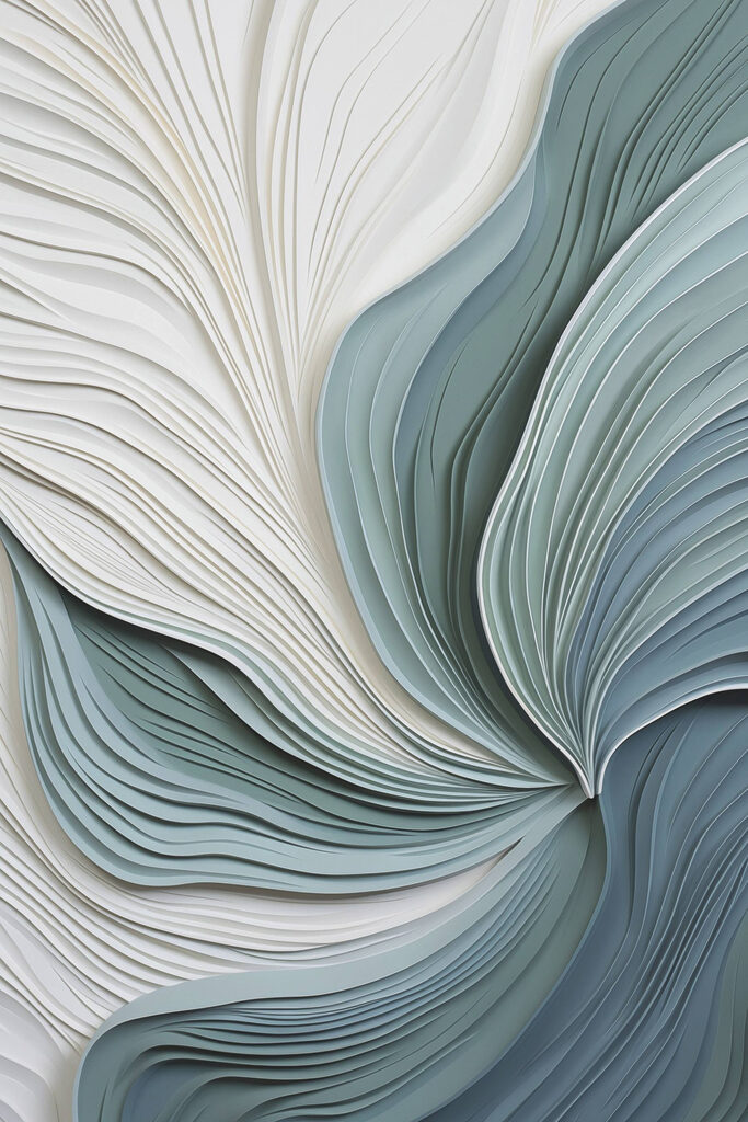 Gentle waves of paper art