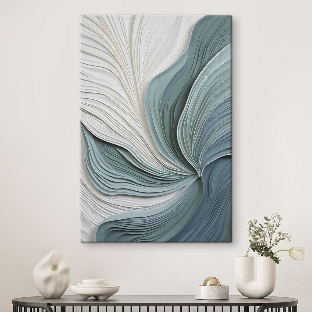 Gentle waves of paper art