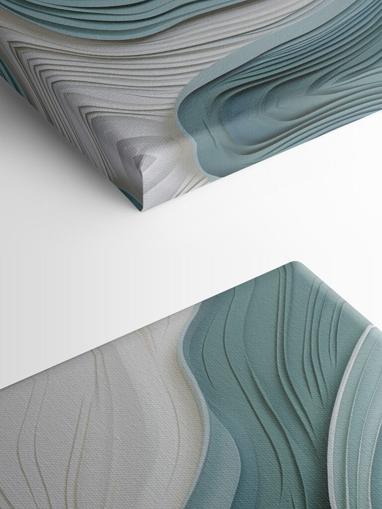 Gentle waves of paper art