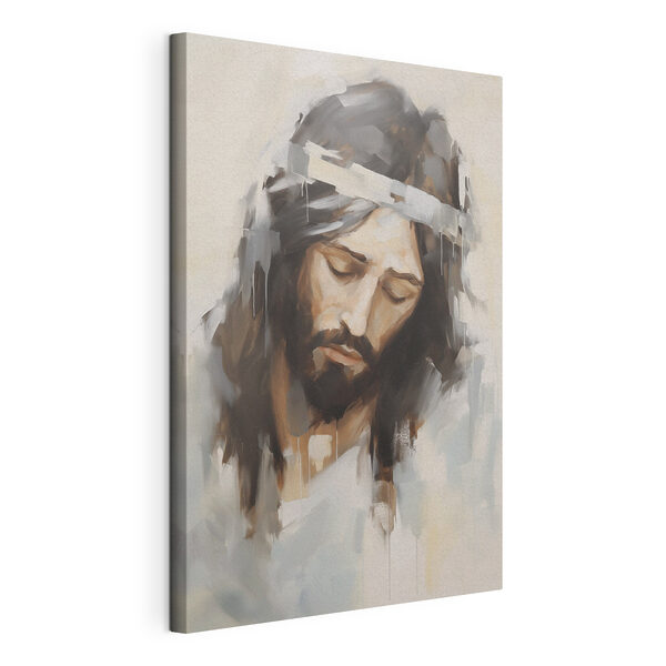 Painting of a man with a cross on his head