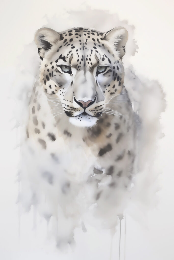 Majestic feline in soft hues
