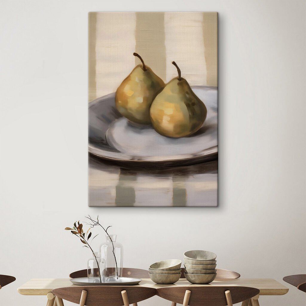 Pair of pears on a plate