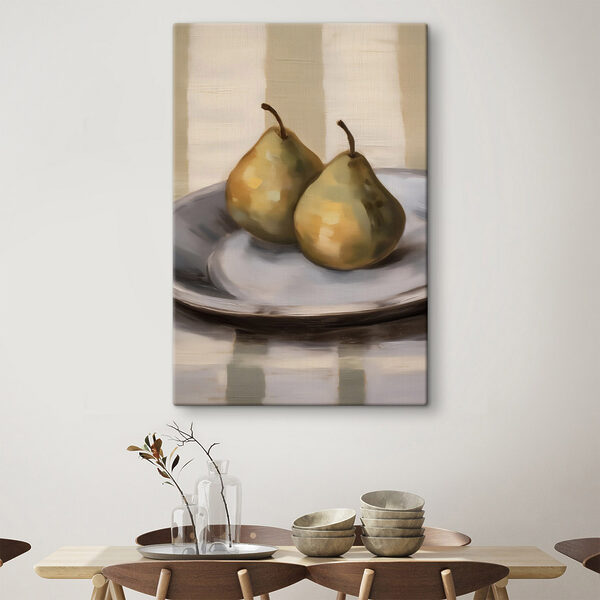 Pair of pears on a plate