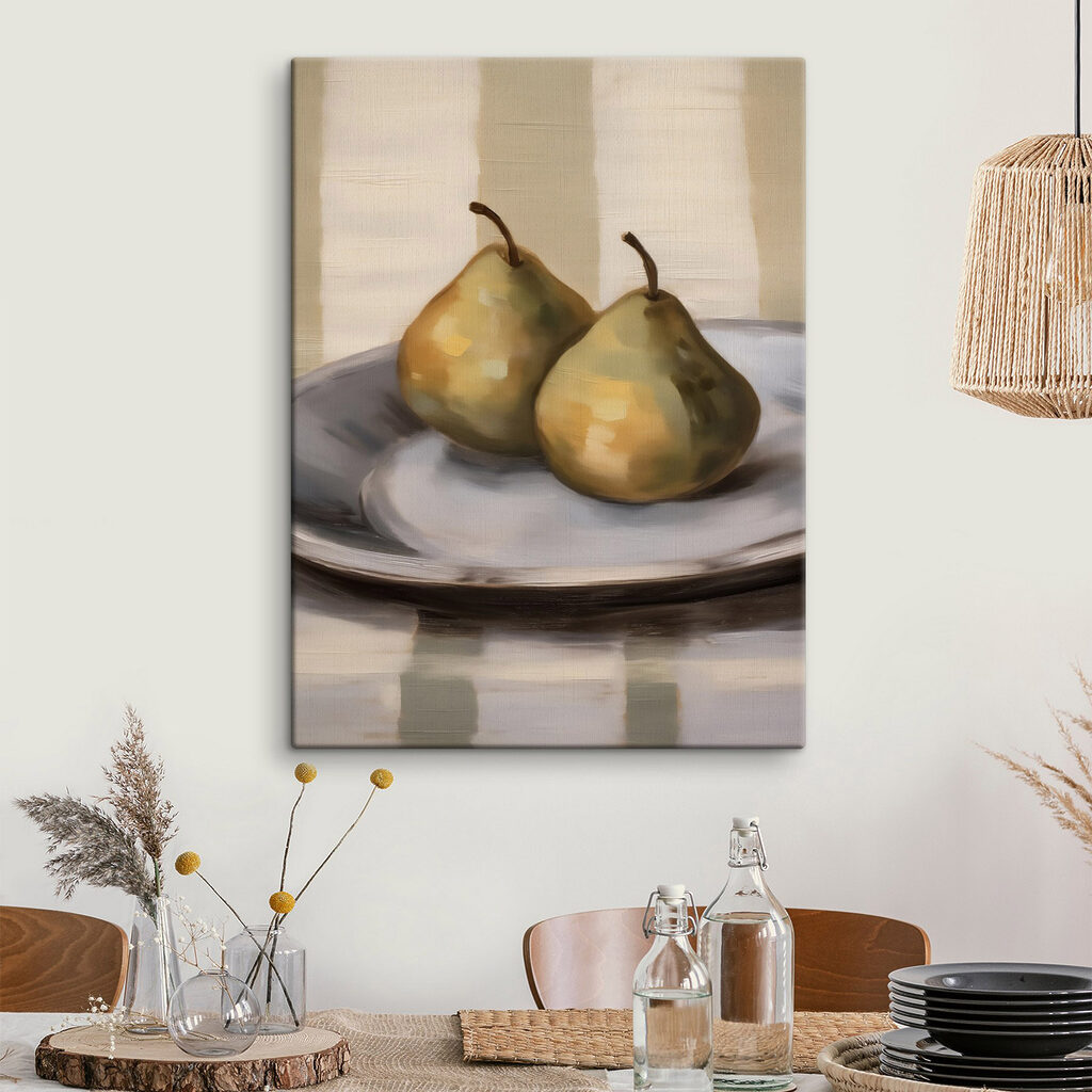 Pair of pears on a plate