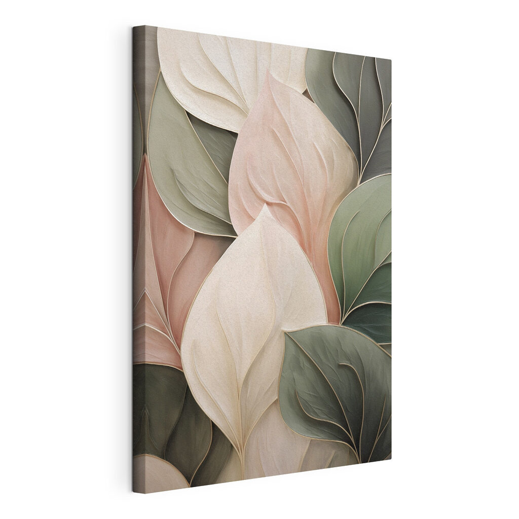 Elegant leaves in soft, muted colors Elegant leaves in soft, muted colors