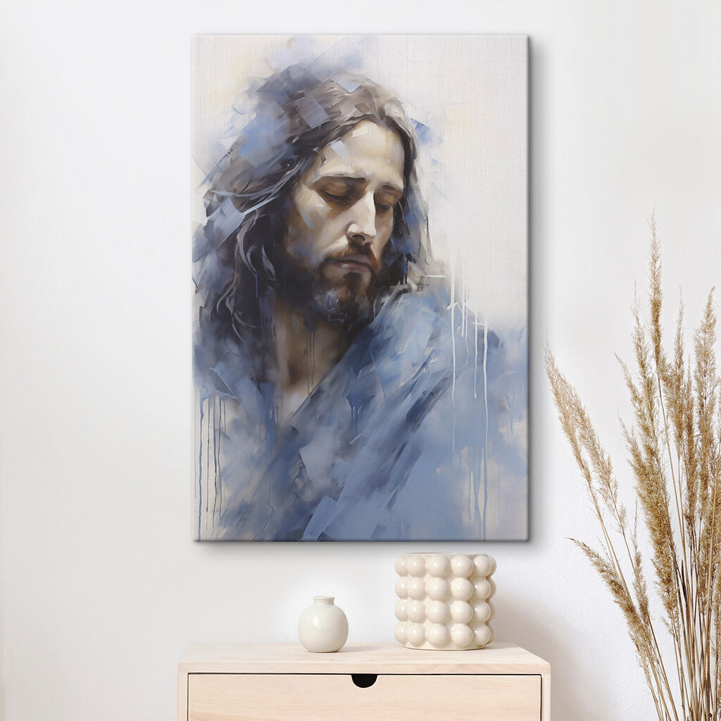 Painting of a man with long hair