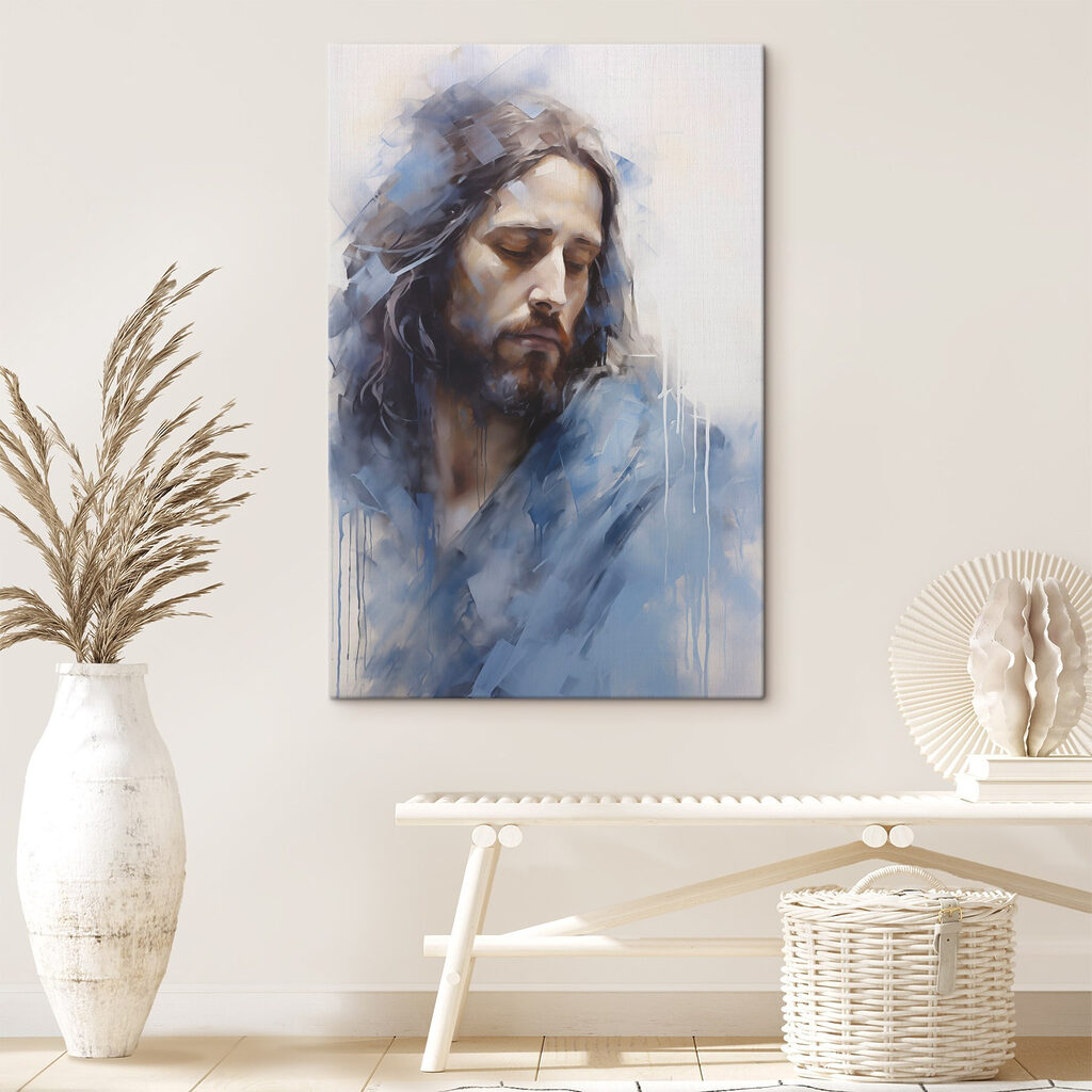 Painting of a man with long hair