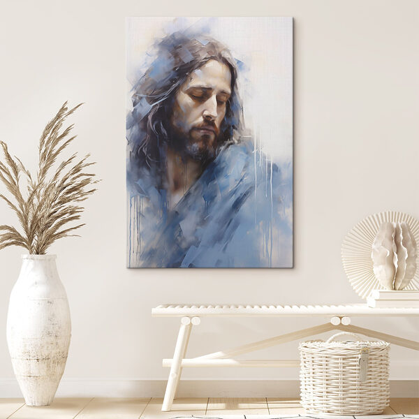 Painting of a man with long hair