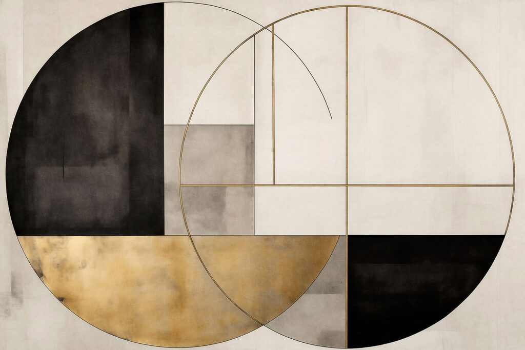 Painting of a circle and a circle