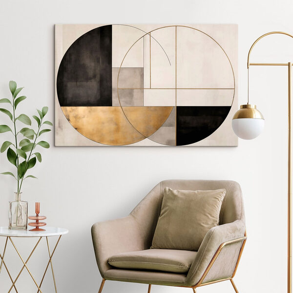 Painting of a circle and a circle