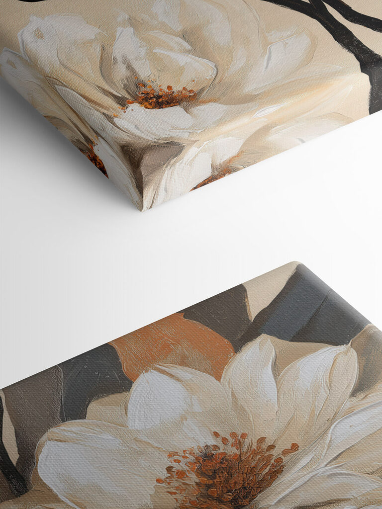 Painting of white flowers