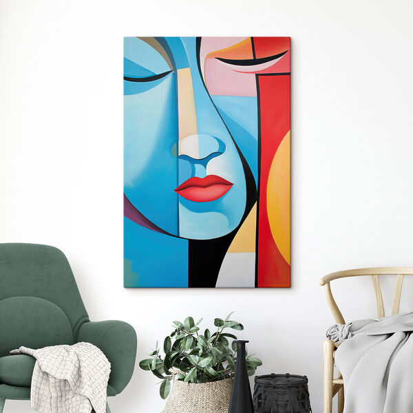 Painting of a woman's face