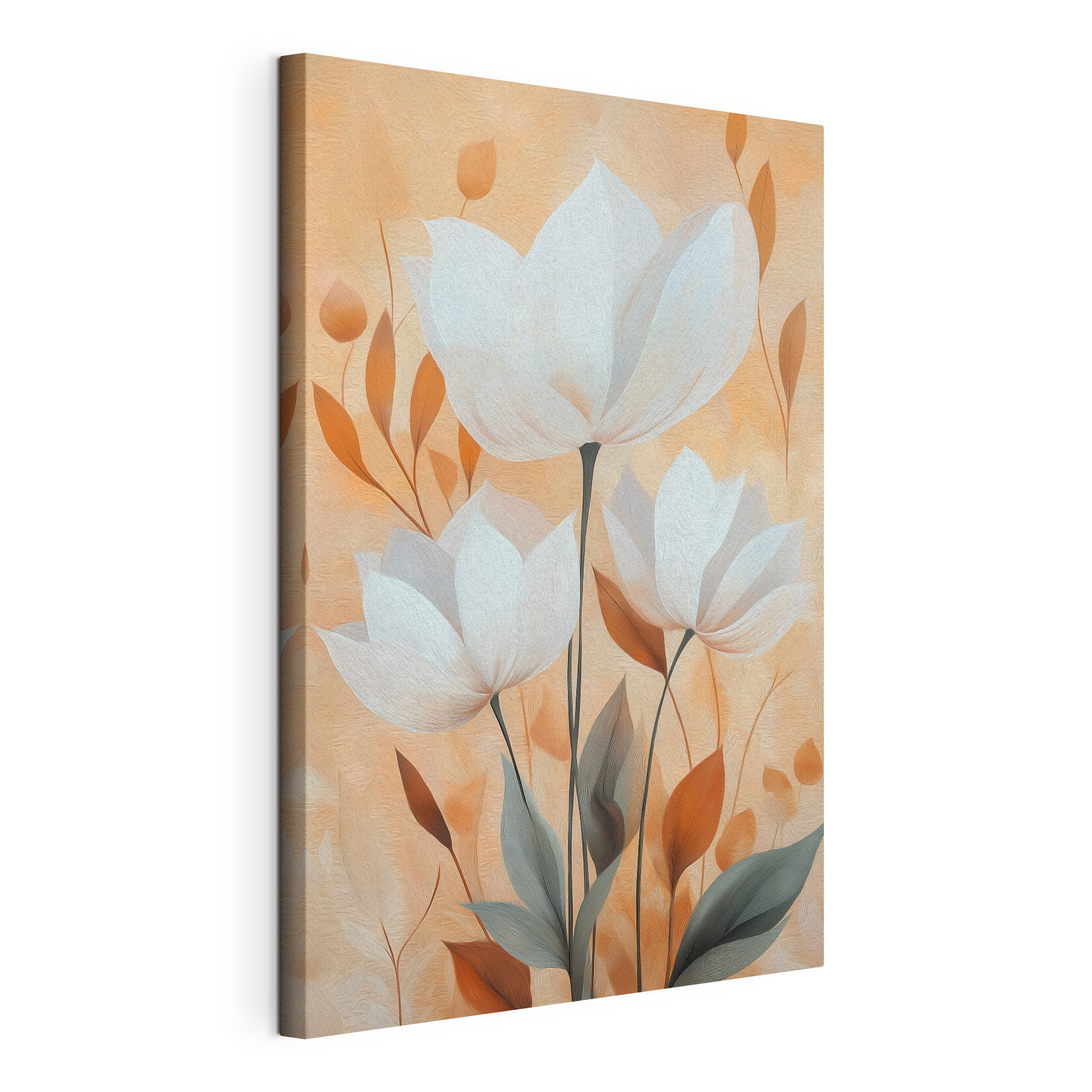 Painting of flowers and leaves