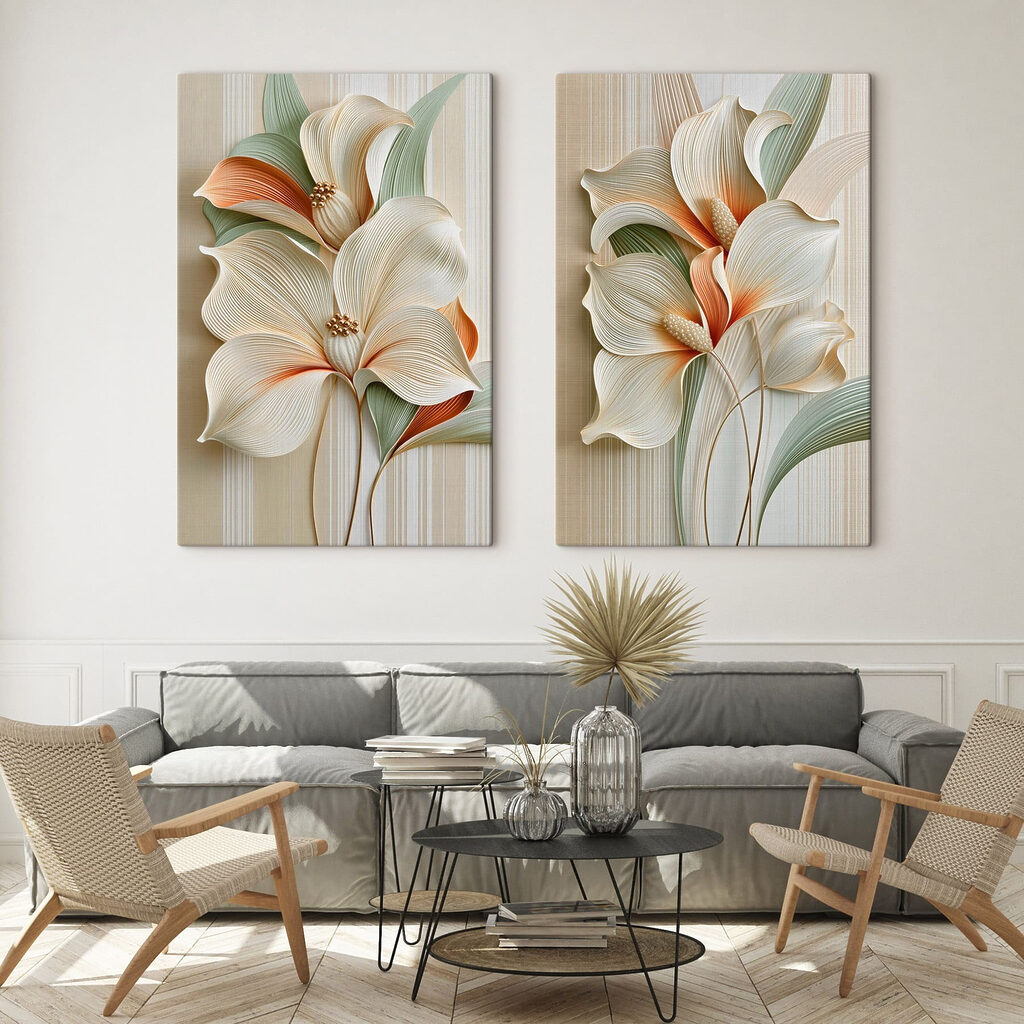Elegant floral design in soft colors