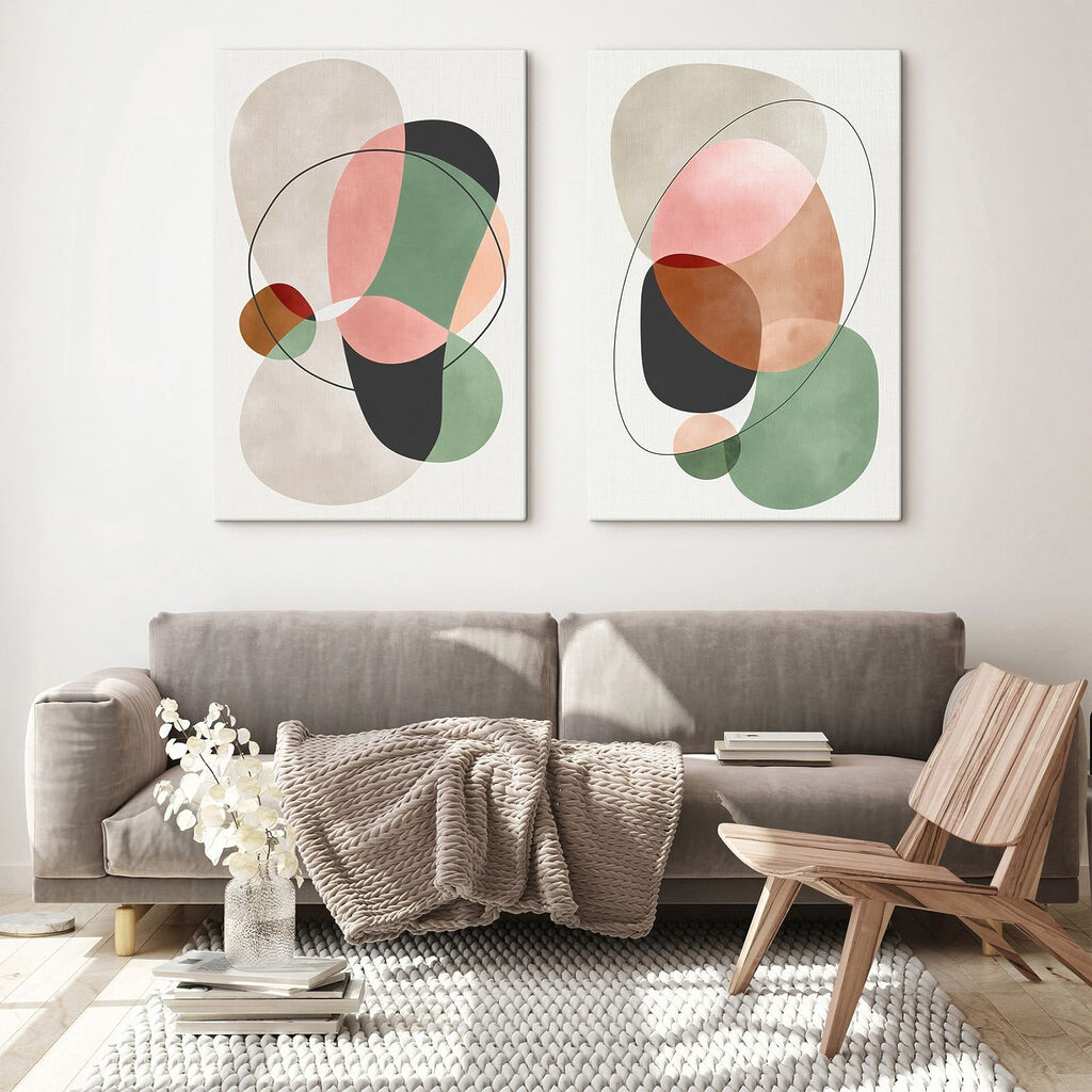 Abstract shapes in soft colors