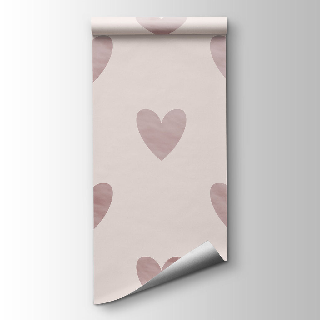 Pattern of hearts on a white background
