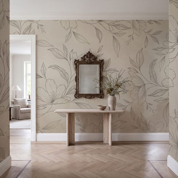 Finom virágmotívum puha háttér előtt