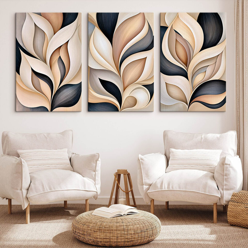 Flowing forms in soft hues