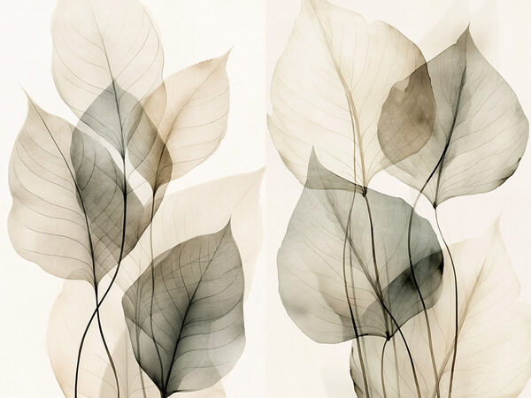 Whispering shades of delicate leaves Whispering shades of delicate leaves