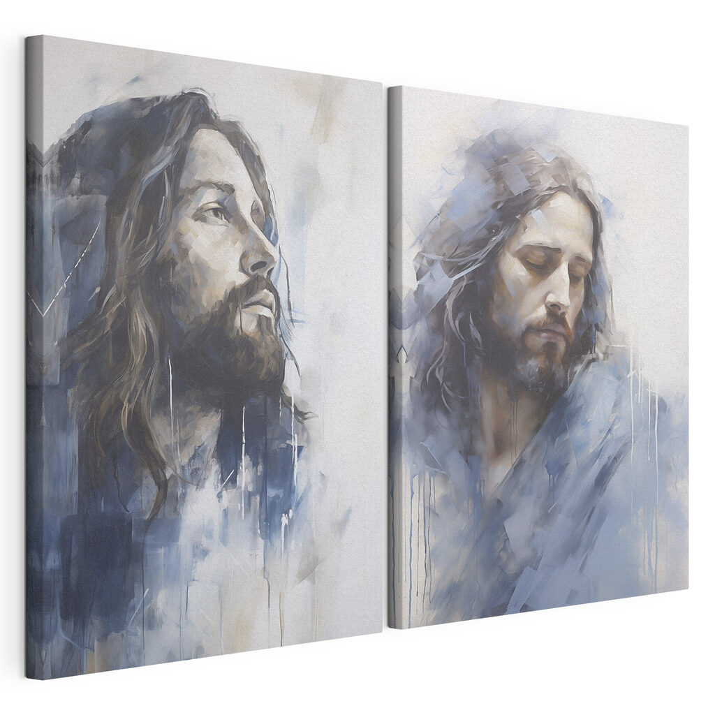 Painting of a man with long hair