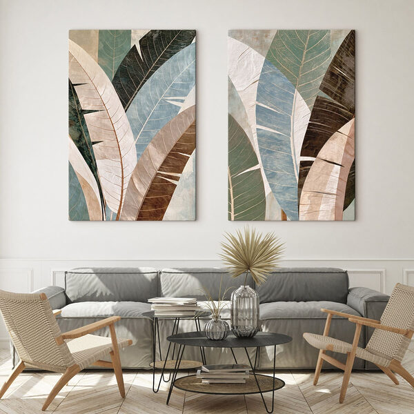 Natural hues in elegant leaf design
