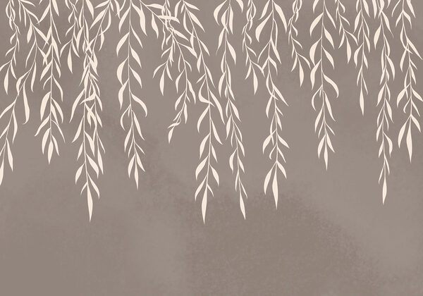 White leaves on a brown background White leaves on a brown background