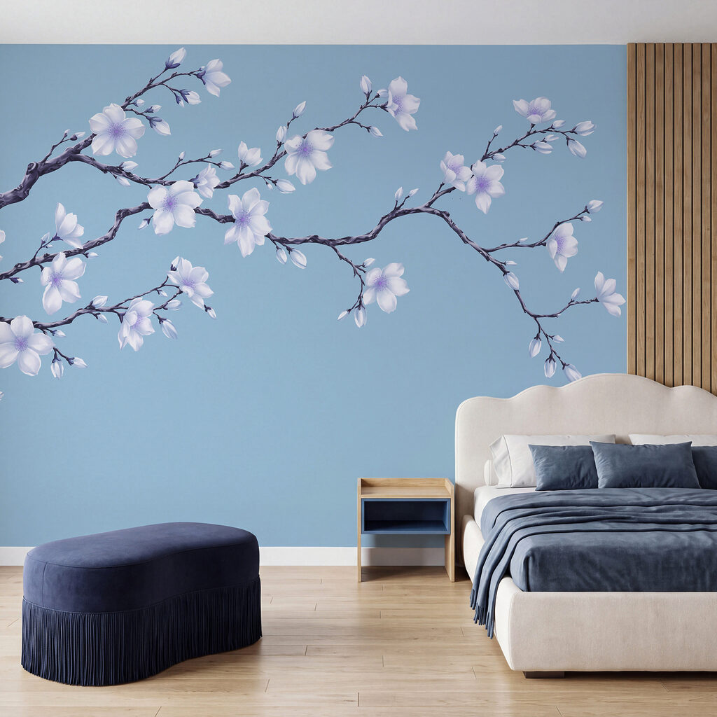 Fotótapéta Fehér virágú ág (Cikkszám: t01044v1) Fotótapéta Fehér virágú ág (Cikkszám: t01044v1)